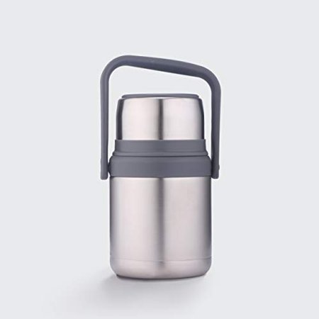 

34 oz 18/10 Stainless Steel Vacuum Soup Jar Full Size Stainless Steel Spoon 34 Ounce Capacity Vacuum Insulated