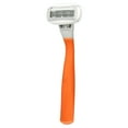 Flamingo 5-Blade Women's Razor: 1 Papaya Razor Handle + 2 Razor Blade
