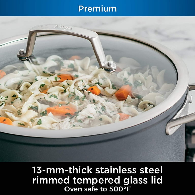 Ninja Foodi NeverStick Premium 8-Quart Stock Pot with Glass Lid