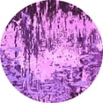 thumbnail image 1 of Ahgly Company Indoor Round Abstract Purple Modern Area Rugs, 7' Round, 1 of 4