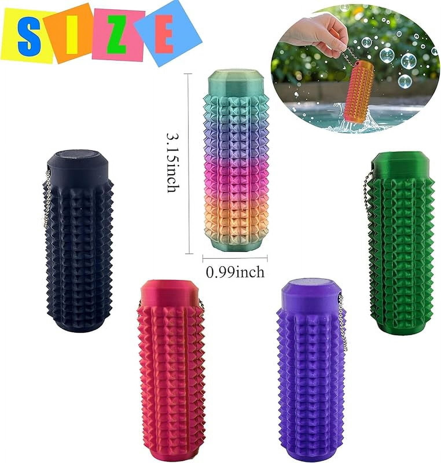 Pocket Mini Fidget Toy for Adults, Pain Stim Fidget, 3D Printed Venting Key Pendant, 5pcs Spiky Grippie Stim Keychain for Anxiety Relief Positive, Novelty Gifts for Friends