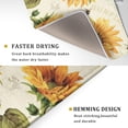 thumbnail image 3 of Sunflower Bee Dish Drying Mat for Kitchen Counter Decor 18x24 Inch Floral Absorbent Reversible Microfiber Dish Drying Pad Flower Dish Drainer Rack Mats for Coffee Bar, 3 of 6