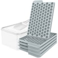 thumbnail image 2 of Mini fabricante de cubitos de hielo Juego de bandejas de cubitos de hielo de silicona con caja y cuchara Molde para hacer hielo de 4 capas Reutilizable Moldes para hacer bolas de hielo de esfera de de, 2 of 11