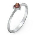 thumbnail image 3 of Bague Pierre de Naissance Cœur - Grenat (Janvier), 3 of 6