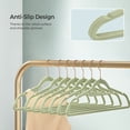 thumbnail image 4 of 50 Pack Velvet Hangers Clothes Hanger with Swivel Hook Non-Slip for Coat Shirt Dress Pants Tie Lime Green, 4 of 7