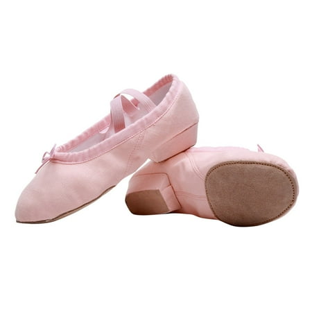 BYHONG Women s Canvas Dance Shoes Soft Soled Training Shoes Ballet Shoes Sandals Dance Casual Shoes Casual Shoes for Women Pink 9
