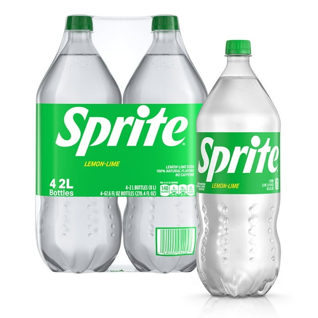 Sprite Lemon Lime Soda Soft Drinks, 2 L., 4 pk.