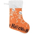 thumbnail image 4 of SKYSONIC 1PCS Skeleton Dance Christmas Stockings Family Holiday Party Personalized Gift Christmas Decorations Mantel Decor 12 x18 Inch, 4 of 7