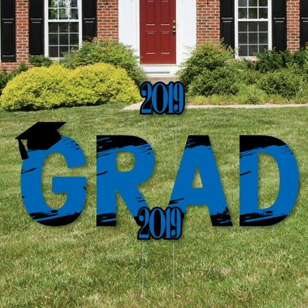 Blue Grad - Best is Yet to Come - Grad Yard Sign Outdoor Lawn Decorations - 2019 Royal Blue Graduation Party Yard