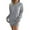 Gray, variant on Women's Sweater Dress Knit Dress Long Sleeve Solid Color Plaid Base Layer Casual Winter Dress for Loungewear,Camel,M