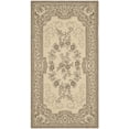 thumbnail image 2 of Safavieh Courtyard Dorian Oriental Indoor/Outdoor Area Rug, Creme/Brown, 4' x 5'7", 2 of 9