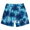 thumbnail image 6 of Cethrio Hawaiian Shorts for Boys, Drawstring Beach Casual Holiday Summer Shorts Blue Size 10-12 T, 6 of 6