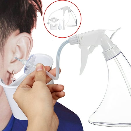 Ear Wax Removal Cleaner Tool Set For Ear Irrigation Ear Washer Curved Bottle System Ear