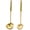 Gold, variant on Gold Soup Ladle and Spaghetti Spoon Set - 18/10 Stainless Steel Soup Spoon，Pasta Strainer, 13.8" Kitchen Utensils for Cooking，Stirring, Serving Pasta, Soup & Sauce, Christmas Gifts