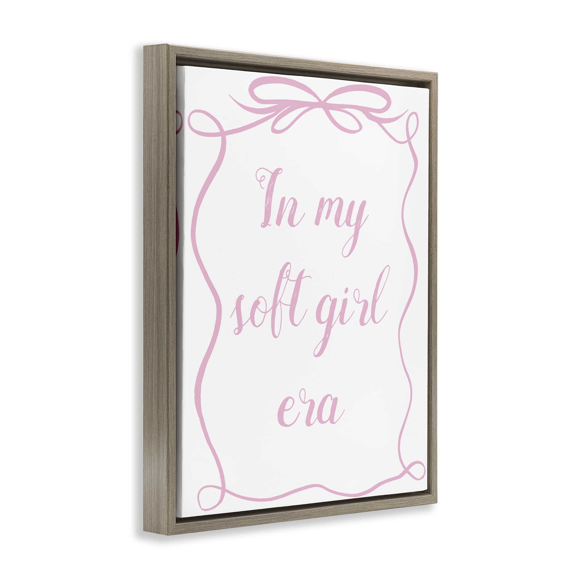 Stupell Industries In My Soft Girl Era Brown Framed Floater Canvas Wall Art, design by Lucille Price