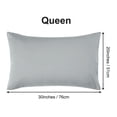 thumbnail image 2 of Unique Bargains 2-Pack Solid Microfiber Pillowcases, Queen, Light Grey, 2 of 8