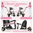thumbnail image 5 of 4-in-1 Baby Tricycle with Push Handle, Rotatable Seat & Canopy - Black Toddler Trike for 1-5 Year Olds, 5 of 9