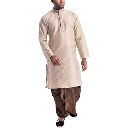 

Royal Kurta Mens Self Design Dhoti Kurta Set