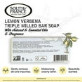 thumbnail image 2 of Lemon Verbena Clean Bar  Soap by South of  France Clean Body Care  | Triple-Milled French Soap  with Organic Shea Butter  + Essential Oils |  Vegan, Non-GMO Body Soap  | 6 oz Bar  ? 4 Pack, 2 of 3