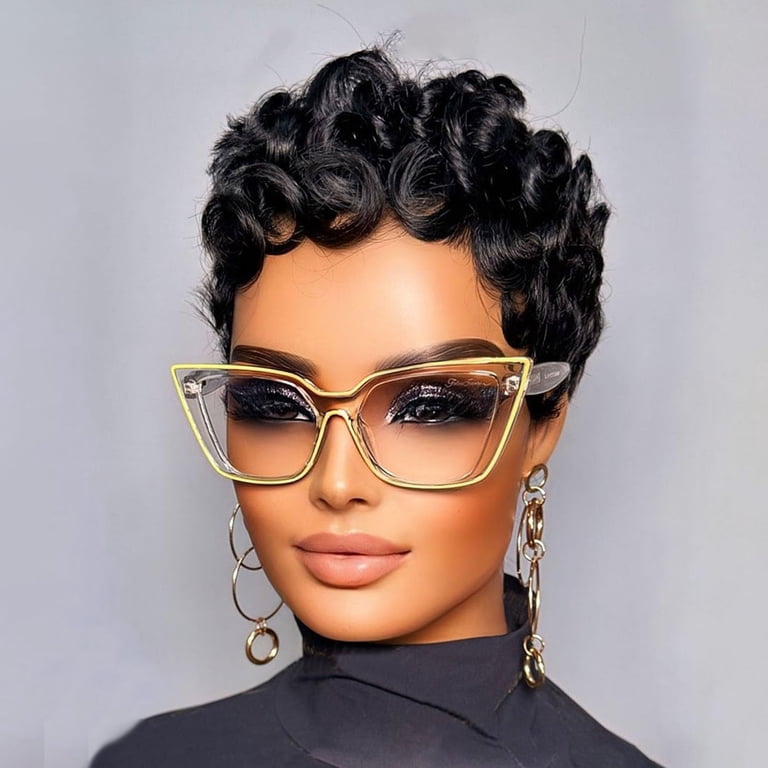 Pixie Cut Wigs for Women Brazilian Virgin Curly Wave Human  display picture 1