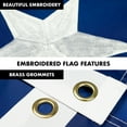 thumbnail image 4 of G128 Combo Pack: 5 Ft Tangle Free Aluminum Spinning Flagpole (Black) & North Carolina State Flag 2x3 Ft, ToughWeave Series Embroidered 300D Polyester | Pole with Flag Included, 4 of 9