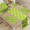 thumbnail image 2 of Ambesonne Green Table Runner & Placemats, Abstract Falling Leaf, Placemat 4 pcs + Runner 16"x72", Pale Yellow Apple Green, 2 of 2