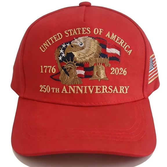 Eagle & Liberty,United States 250th Anniversary Hat,250th Anniversary USA Hat,Bald Eagle Embroidery Patriotic Baseball Cap