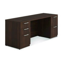 Alera Seville Series Double Pedestal Credenza, 72w x 24d x 29h, Mahogany
