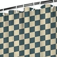 thumbnail image 3 of Navy and Beige Checkerboard Pattern Shower Curtain 36"x72" ,Bathroom Decorative Shower Curtains Set with 12 Hooks,Modern Waterproof Washable Shower Curtain, 3 of 6