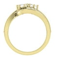 thumbnail image 2 of Dazzlingrock Collection 0.90 Carat (ctw) 14K Round Diamond Millgrain Two Stone Bridal Engagement Ring, Yellow Gold, Size 4, 2 of 4