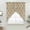 Biscotti Beige, variant on Sage Green Morocco Swag Curtains for Kitchen/Bedroom/Living Room, Boho Abstract Geometric Grid Plaid Scalloped Curtains 63 Inch Long, Window Swag Topper Curtains Valances 2 Panels Set 36"x63"