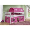 thumbnail image 4 of Alaterre Furniture Addison White Junior Loft Bed, Pink and White Tent and Playhouse with White Trim, 4 of 5