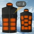 thumbnail image 2 of Sookity Heated Vest For Men Women Electric Usb Jacket with Bank Heating Zones Multiple Heat Levels Winter Lightweight Thermal Vest with Pockets,abrigo hombre Black XXXXXL, 2 of 9
