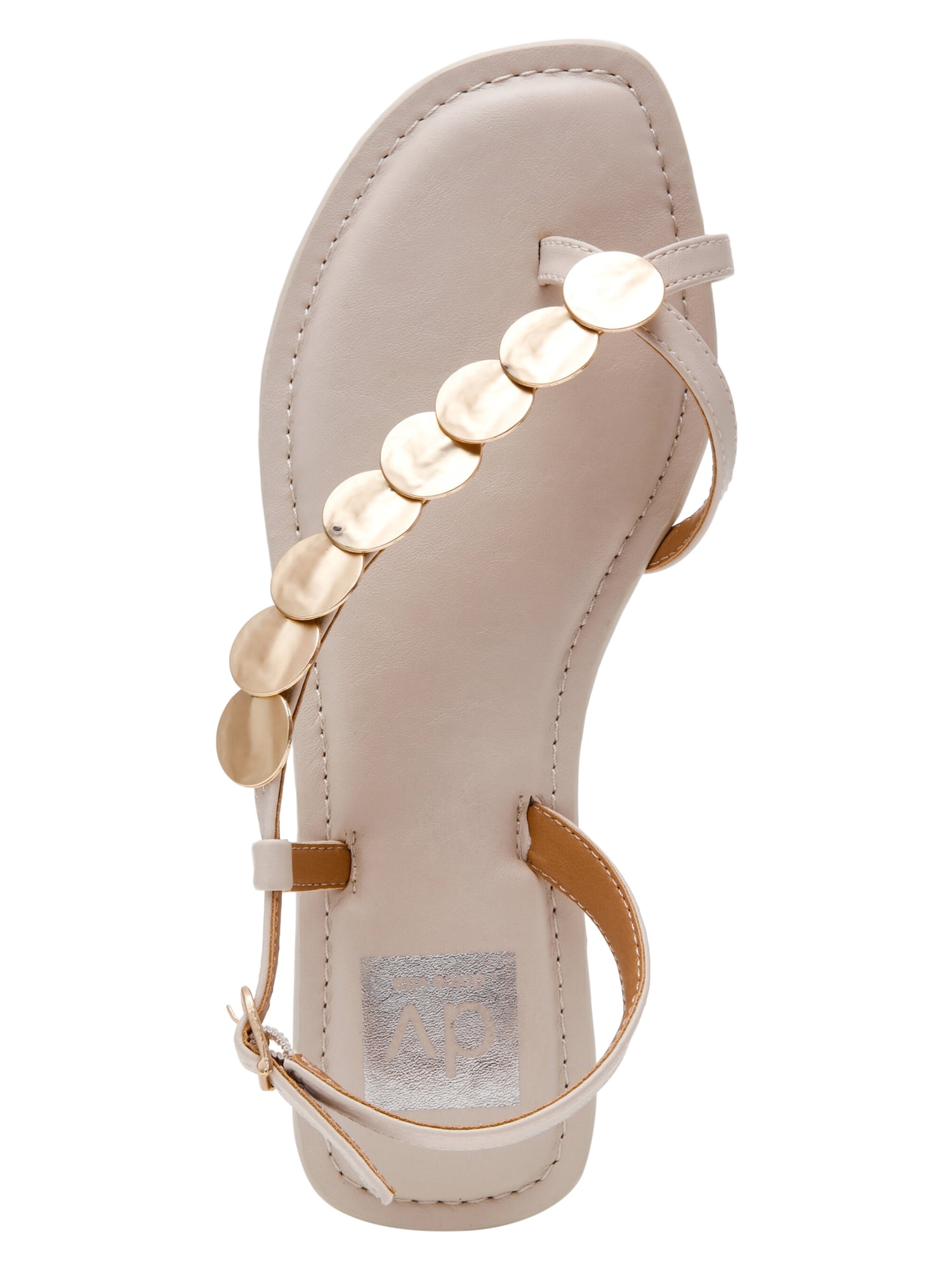 DV Dolce Vita Women's Jetsey Adjustable Strappy Sandal with Gold Detail