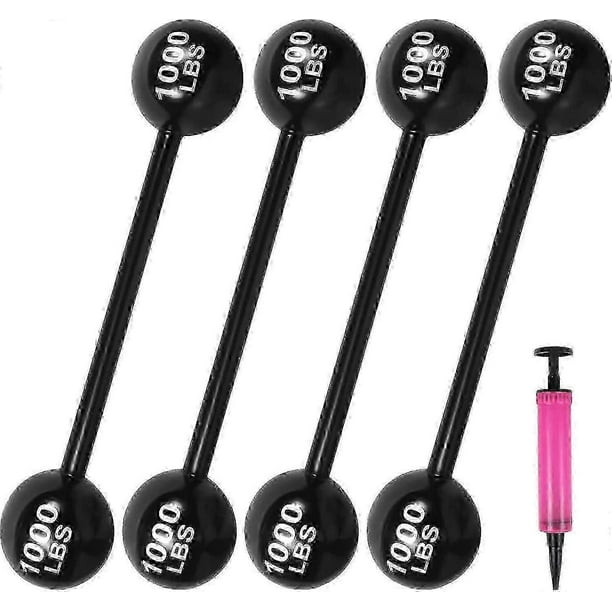 4 PCS Giant Inflatable Dumbbell Barbell,Funny Carnival Circus Birthday/Halloween Party Decorations Fake Weights Cosplay Props Party Supplies,Blow Up S