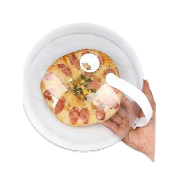 Tapa Transparente para Microondas con Asa Ergonómica y Ventilación Ajustable - Cubierta Anti-salpicaduras de Plástico PC Libre de BPA (26 cm)