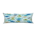 thumbnail image 1 of Funda de almohada ABPHQTO Siluetas Dinosaurios Hojas Arboles Azul 50x150 cm, 1 of 1