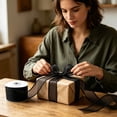 thumbnail image 4 of Burlap Wired Ribbon Roll, 1.6 Inches Wide Wired Edge Ribbon for Christmas Party Big Bows DIY Crafts Wedding Floral Binding, Outdoor Wreath Decoration, Gift Wrapping, 5 Yards/Roll, 4 of 5