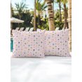 thumbnail image 6 of Outdoor Pillows Waterproof, Pink Love Heart Bedding Throw Pillows with Insert for Couch Sofa Bed, Cartoon Cute Modern Art 18x18 Inch Pillowcases Decorative Camping Patio Pillow Set of 2, 6 of 8
