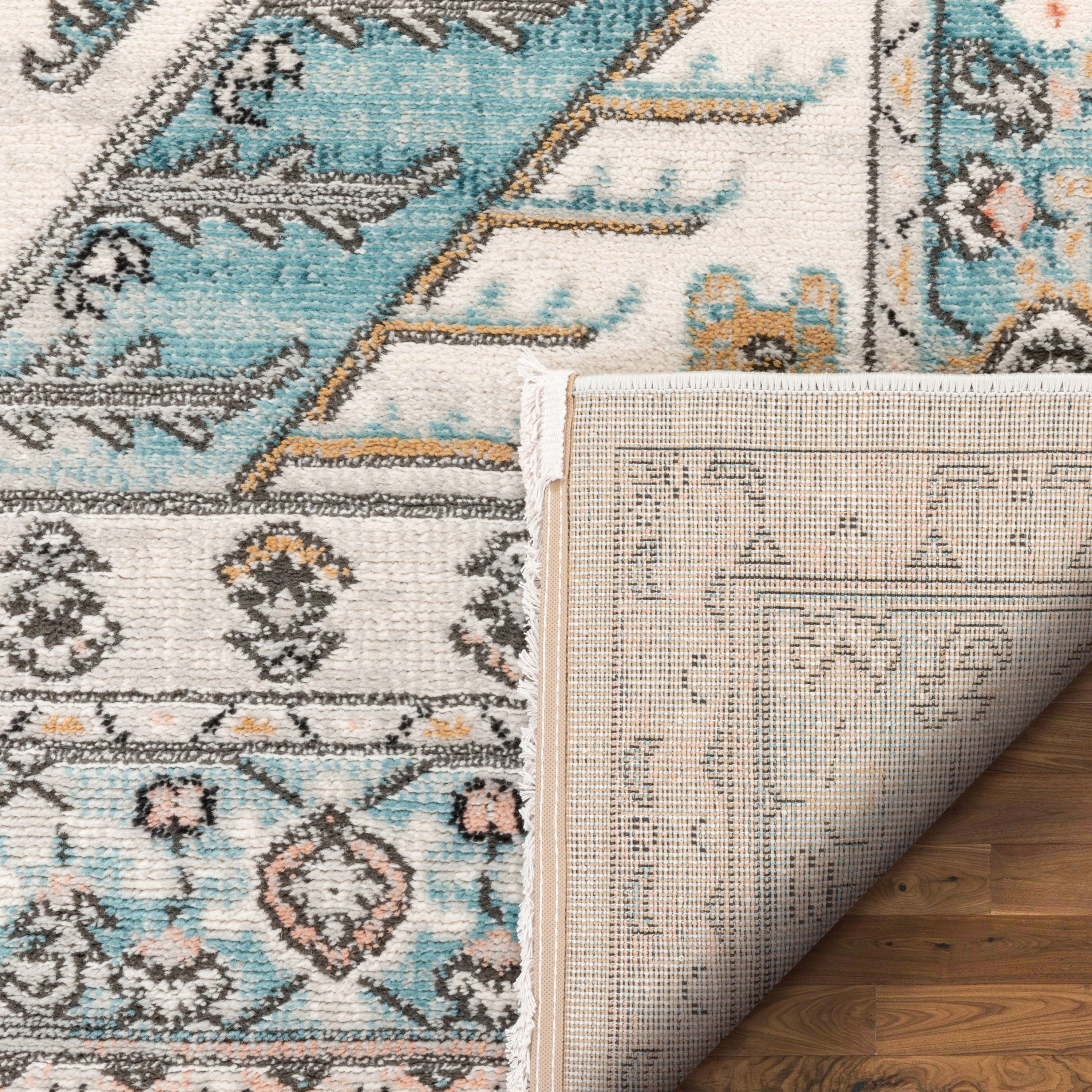 Well Woven Indira1 Jane Vintage Bohemian Aztec Tribal Blue 3'11 x 5'3" Area Rug