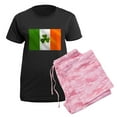 thumbnail image 5 of CafePress - Irish Shamrock Flag Women's Dark Pajamas - Women's Short Sleeve Print T-Shirt and Pants Dark Cotton Pajama Set, 5 of 7