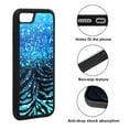 thumbnail image 2 of FINCIBO Soft Rubber Cover Case for Apple iPhone 7/8 4.7" (NOT FIT Apple iPhone 7 PLUS 2016 5.5" or Apple iPhone 8 PLUS 2017 5.5"), Blue Glitter Sparkle With Black Blue Glitter Zebra, 2 of 5