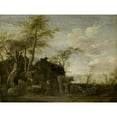 thumbnail image 3 of Paulus Potter 24x19 Black Modern Framed Museum Art Print Titled - A Herdsman's Hut (1645), 3 of 5