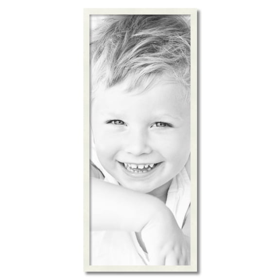 ArtToFrames 16" x 39" White Picture Frame, 16x39 inch White Wood Poster Frame (WOM-5138)
