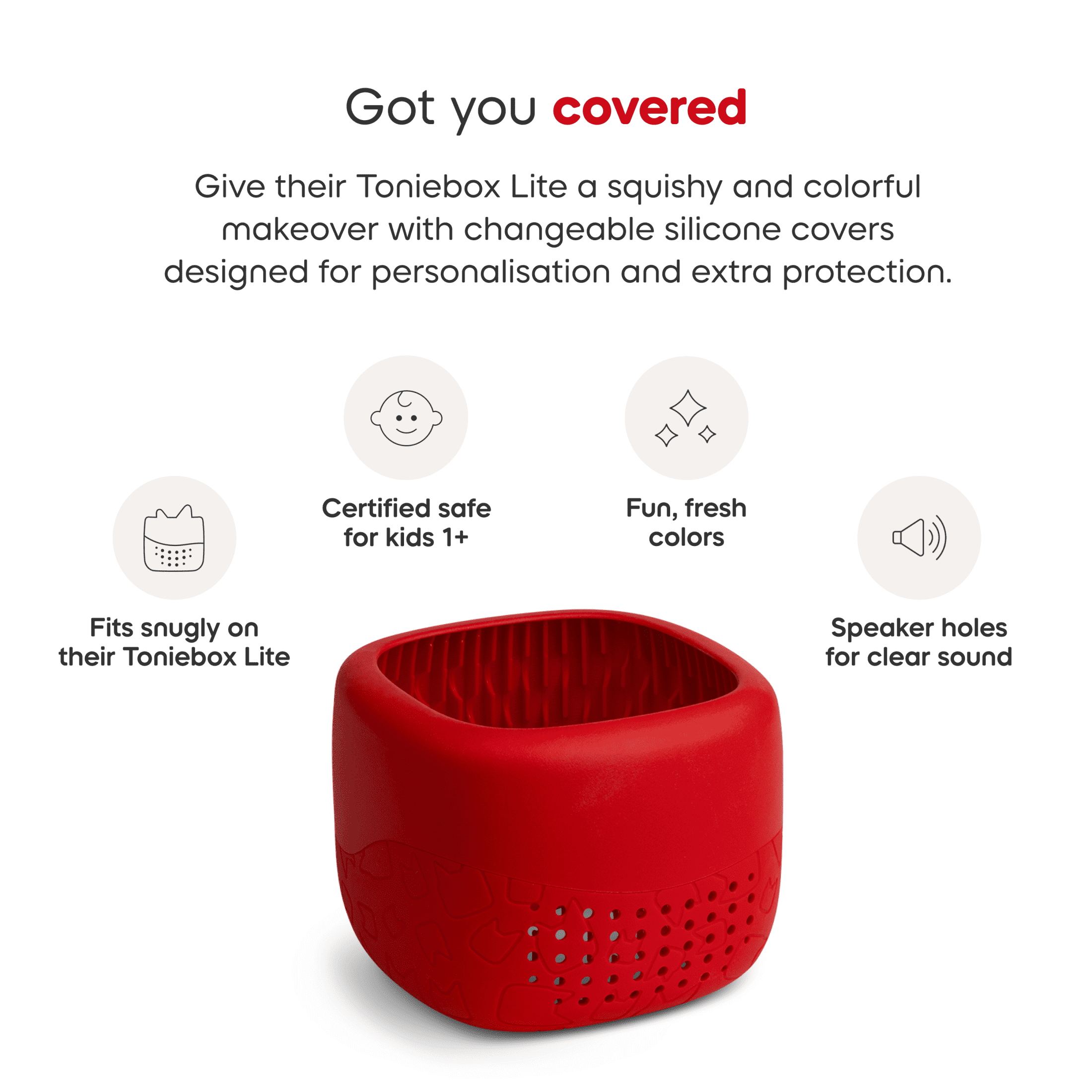 tonies Toniebox Lite Audio Player Cover for Kids, Age Group 1+