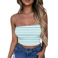 thumbnail image 2 of XFYSSS Women's Fashion Casual Strapless Print Tube Tops Strapless Sleeveless Bandeau Tops Yoga Exercise Chest Wrap Vest for Women, 2 of 4