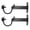 Oil-Rubbed Bronze, variant on MERIVILLE Adjustable Curtain Rod Brackets, Set of 2, Fits 1.25-Inch Drapery Rods, Gold