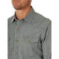 thumbnail image 3 of Wrangler Men's Long Sleeve Stretch Snap Pocket Denim Shirt, 3 of 3
