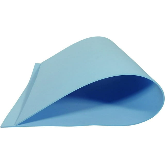 3D Embroidery Puffy Foam 3 mm Thickness. 67 cm x 49 cm (Light Blue)