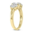 thumbnail image 2 of SZUL Women's 3/4 CTW Three Stone Oval Shape Lab Grown Diamond Ring in 14K Yellow Gold, 2 of 5